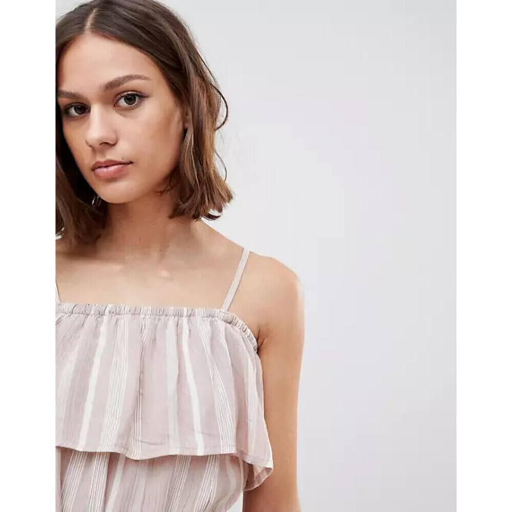 ICHI Marrakech Cold Shoulder Waist Tie Dress in Roebuck Stripe Size S - Picture 9 of 9